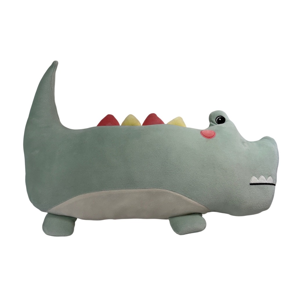 MINISO Green Dinosaur Plush 22" NWT Lying Stegosaurus Kids Body Pillow Bolster